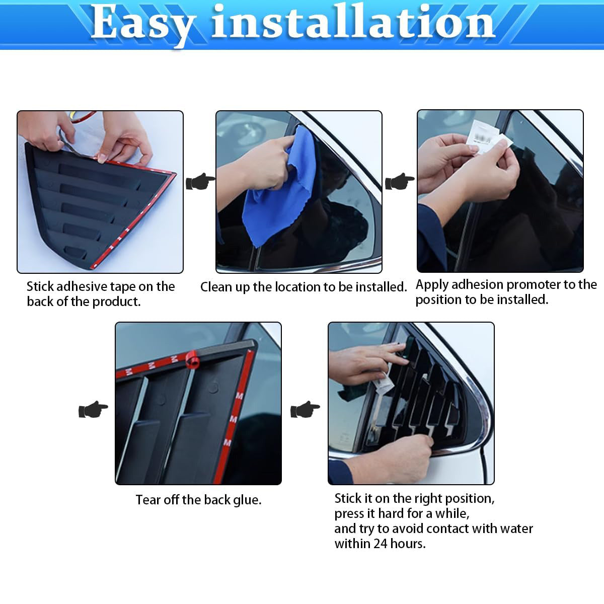 🔥🚗 Window Louvers for Toyota Camry 9th Gen 2025-2026 | Racing Style⚡ABS Sport Trim⚡【4PCS Full Kit】Front/Side Air Vent Scoop Covers - Sleek Exterior Upgrade (No-Drill 5Min Install) 🔥🚗 Window Louvers for Toyota Camry 9th Gen 2025-2026 | Racing Style⚡ABS Sport Trim⚡【4PCS Full Kit】Front/Side Air Vent Scoop Covers - Sleek Exterior Upgrade (No-Drill 5Min Install)